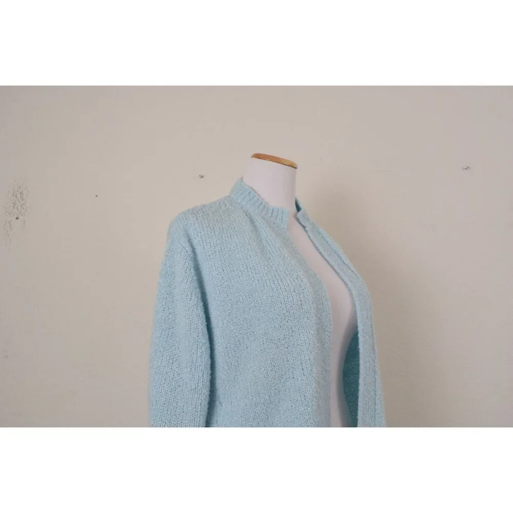 Vintage 80s Blue‎ Granny Acrylic Sweater size 42